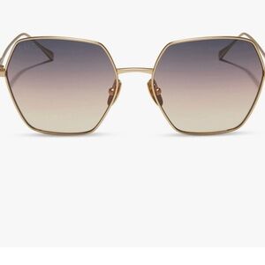 DIFF sunglasses Brushed Gold Twilight Gradient Sunglasses